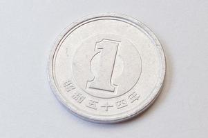 1 yen japansk mynt foto