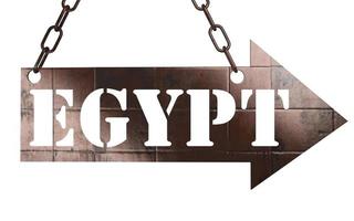 Egyptens ord på metallpekaren foto