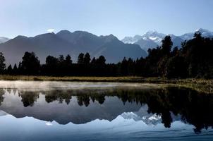 Lake Matheson Nya Zeeland foto