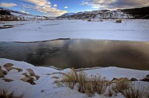 yellowstone park wyoming vinter snö foto