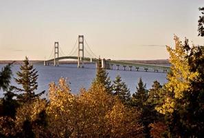 mackinaw city bridge michigan foto