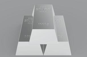 silver bar tacka 3d illustration rendering foto