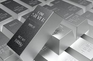 silver bar tacka 3d rendering illustration foto