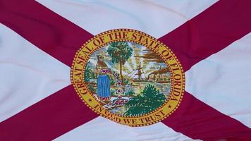 flagga av florida staten, region i USA, vinkar i vinden. 3d-rendering foto