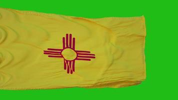 flagga för nya Mexiko på grön skärm. perfekt för din egen bakgrund med grön skärm. 3d-rendering foto