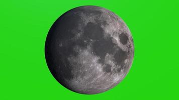 realistisk måne. perfekt för din egen bakgrund med grön skärm. 3d-rendering foto