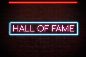 hall of fame neon banner. foto