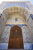 exteriör av kok gumbaz-moskén i shahrisabz, qashqadaryo, uzbekistan, centrala asien foto