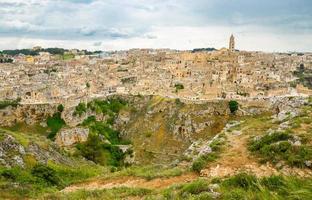 sassi di matera historiska centrum sasso caveoso, basilicata, Italien foto