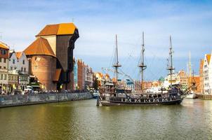 gdansk city gamla historiska centrum i Polen foto