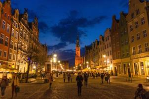 gdansk city gamla historiska centrum i Polen foto