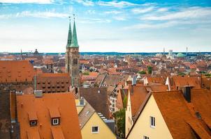 panoramautsikt över den historiska gamla staden Nürnberg Nürnberg, Tyskland foto