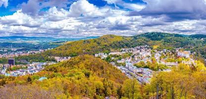 karlovy vary panoramautsikt över staden foto