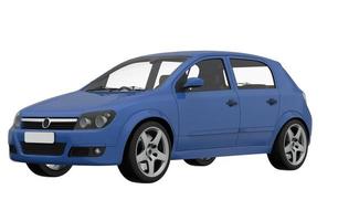 blå bil 3d illustration rendering textur foto