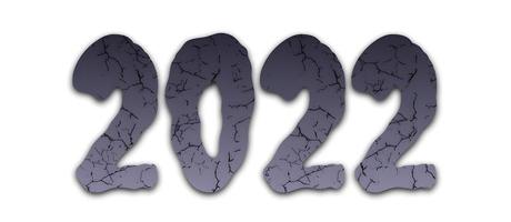 nytt år 2022 kreativt designkoncept. monster stil design. foto