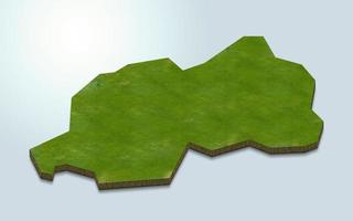 3d karta illustration av rwanda foto