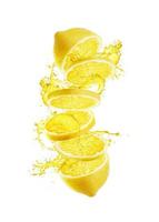 färsk citronskiva foto