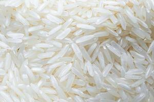 vitt ris korn mönster närbild, asiatisk mat. foto