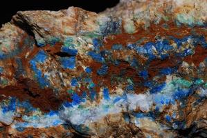 mineraler med azuritdetaljer foto