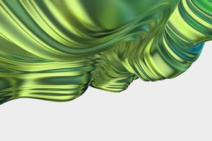 abstrakt ljusgrön och gul vågig randig linje böjd slät retromönster med våg pastell halvtonsstruktur. foto