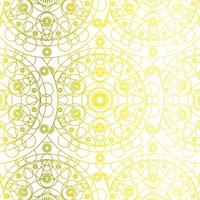 abstrakt gul mandala lyx prydnadskonst målning gamla geometriska mönster på vitt. foto