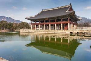 gyeongbokgung palats i Seoul, Sydkorea foto