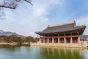 gyeongbokgung palats i Seoul, Sydkorea foto