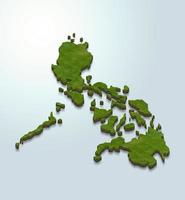 3D-karta illustration av Filippinerna foto