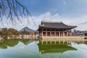 gyeongbokgung palats i Seoul, Sydkorea foto