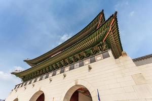 gyeongbokgung palats i Seoul, Sydkorea foto