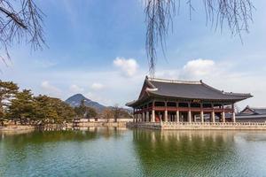 gyeongbokgung palats i Seoul, Sydkorea foto