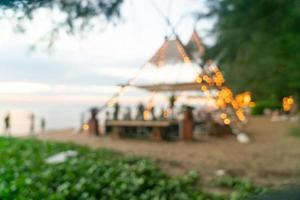 abstrakt oskärpa strand café restaurang för bakgrund foto