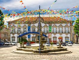 braga, portugal - 24 juni 2017 cityday braga stadshus camara kommunala foto