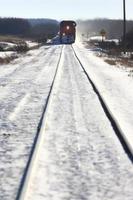 tåg i vinterkanada foto