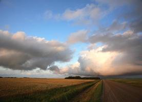 thunderhead moln bildas i natursköna saskatchewan foto