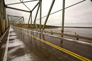 Churchill River Bridge norra Manitoba foto