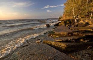 stenbrott på hecala ön Manitoba foto