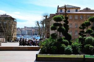 utsikt över hamnen i marseille foto