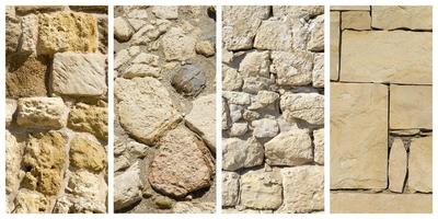 ett collage av sten, ljus och olika texturer. foto