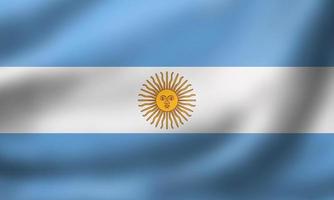 argentinas nationella flagga. 3D-rendering viftande flagga högkvalitativ bild. ursprungliga färger, storlekar och former. foto