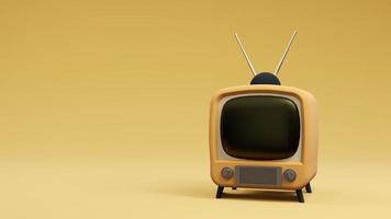 tv-tv vintage design, 3d-rendering foto