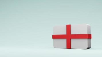 England fyrkantig flagga 3d-rendering foto