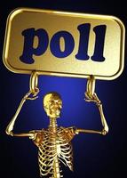 omröstningsord och gyllene skelett foto