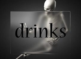 dricker ord om glas och skelett foto