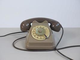 vintage roterande telefon foto