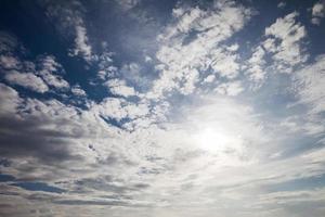 blå himmel med moln natur bakgrund foto