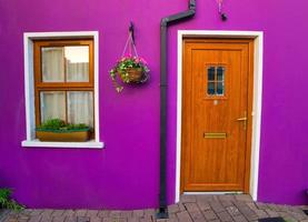 lila hus i Irland foto