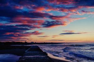 fantastisk utsikt över naturreservatet monte cofano. dramatisk scen foto