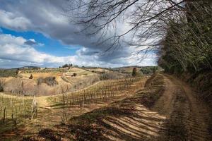 Toscanas land i Italien foto