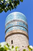 exteriör av koret moll madrassah i bukhara, uzbekistan, centrala asien foto